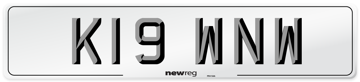 K19 WNW Number Plate from New Reg